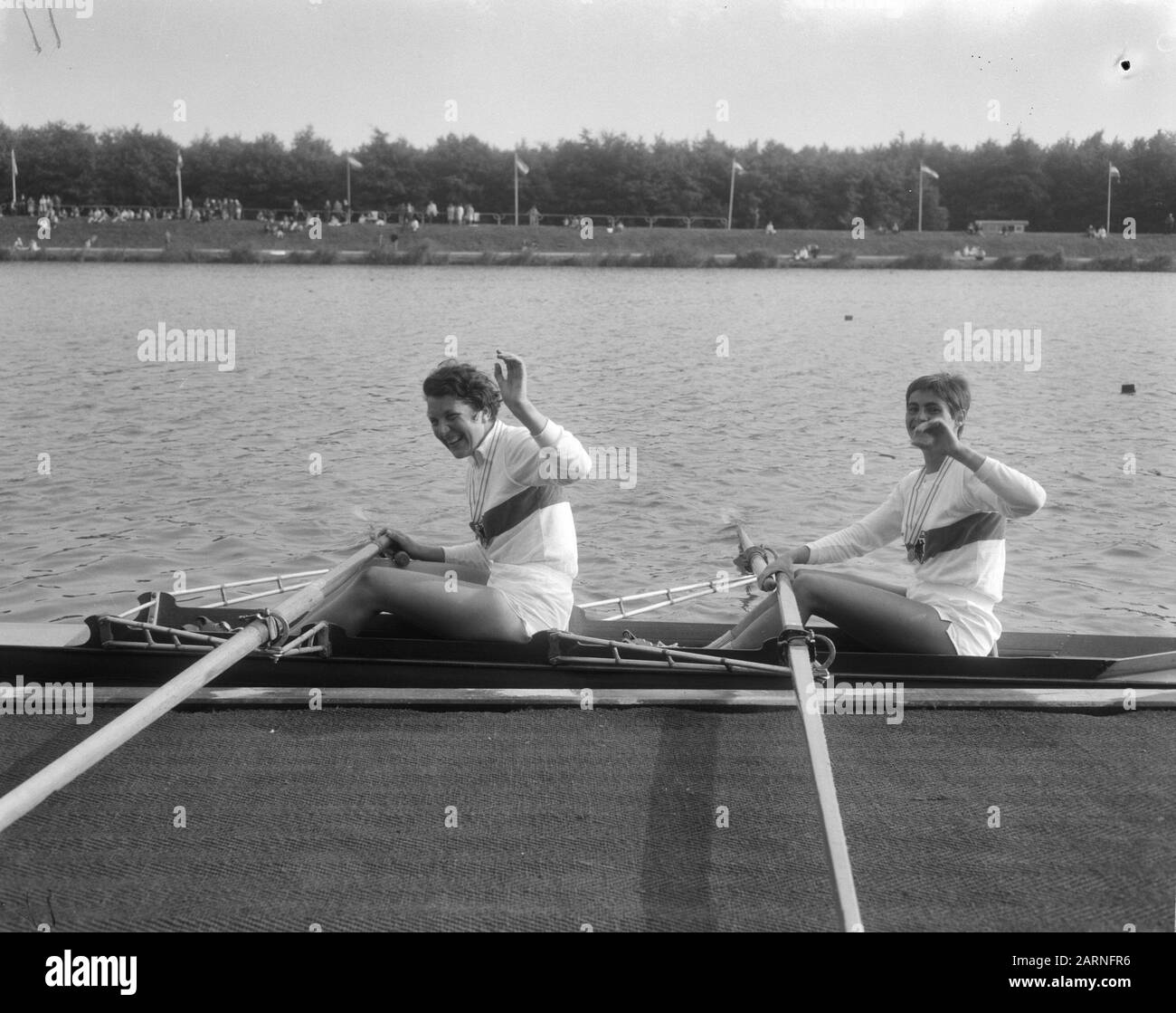 European Women'S Rowing Championships 1966, West German Double Two Date: 27 August 1966 Keywords: Canottaggio, Campionati Foto Stock