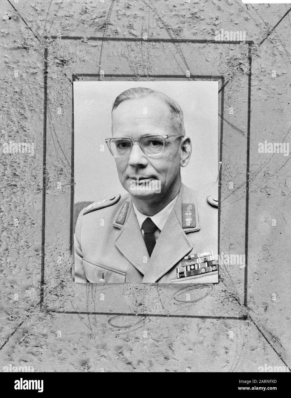 Generale tedesco Ulrich de Maziere (Ispetteur der Bundeswehr) Data: 14 settembre 1966 Parole Chiave: Generali, ritratti Nome personale: Maziere, Ulrich de Foto Stock