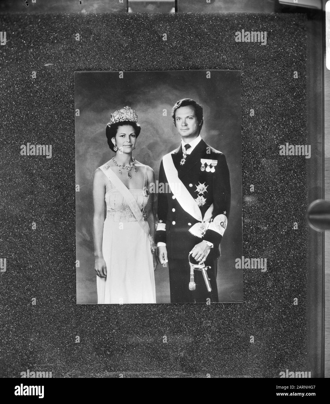 Statiefoto Karl Gustav E Silvia Di Svezia Data: 20 Ottobre 1976 Luogo: Svezia Nome Personale: Silvia Foto Stock