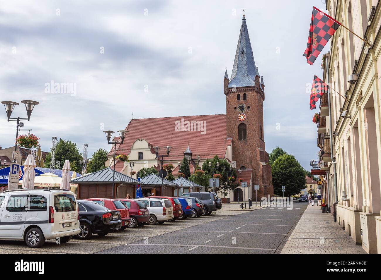 16th secolo Chiesa di Santa Maria Maddalena nella città di Czarnkow nella contea di Czarnkow Trzcianka, Grande Polonia Voivodato della Polonia Foto Stock