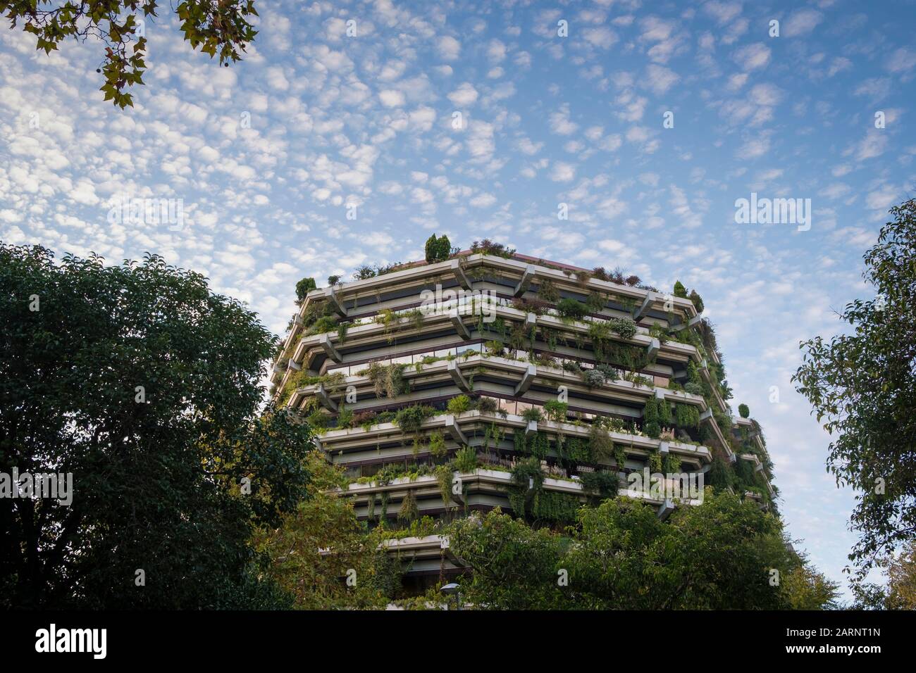 Planeta Building, sede del Grupo Planeta fino al 2017. Barcellona. Catalogna. Spagna. Foto Stock