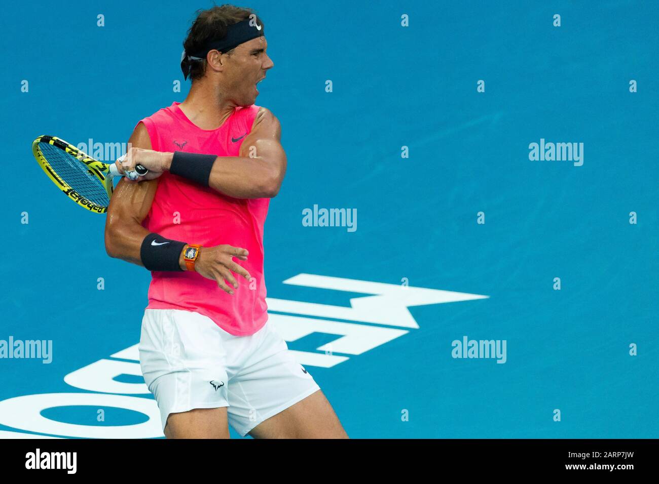 Melbourne, Australia. 29 Gennaio 2020. Rafael Nadal (ESP) durante il giorno 10 dell'Australian Open. Credito: Dave Hewison/Alamy Live News Foto Stock