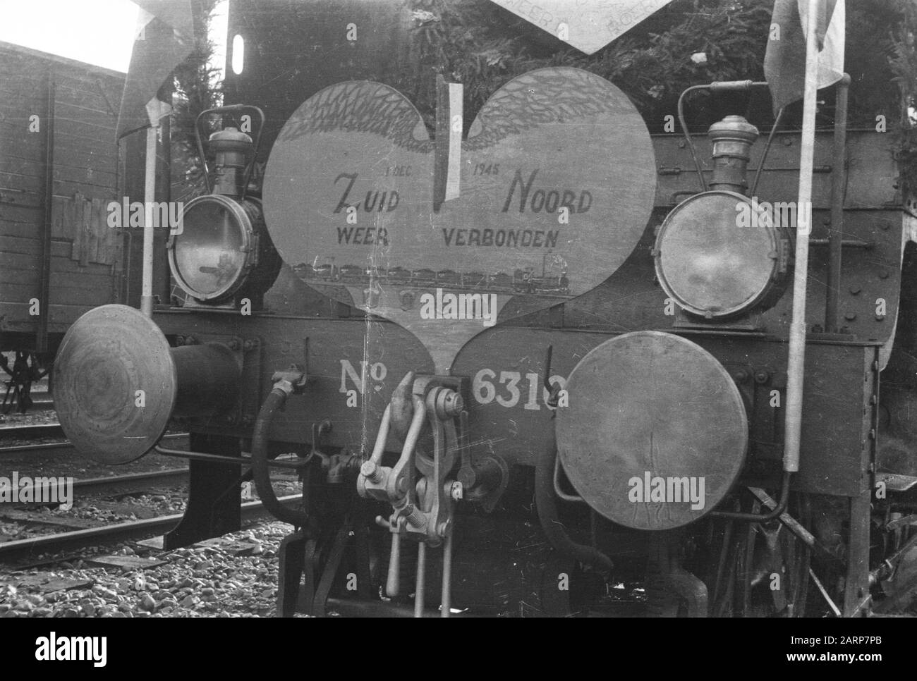 Ponte ferroviario a Buggenum messo in funzione Data: 3 dicembre 1945 luogo: Buggenum Parole Chiave: Ponti ferroviari Foto Stock