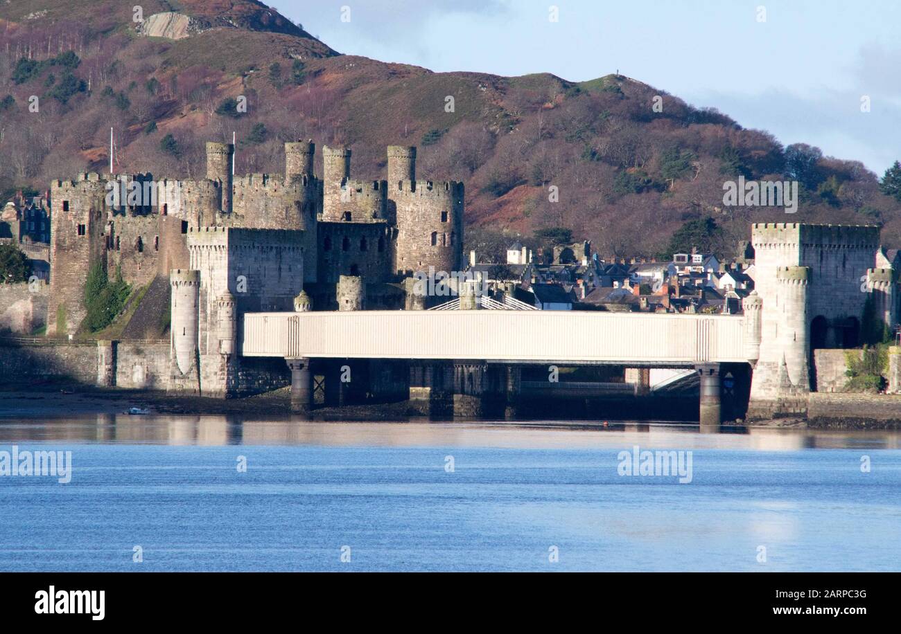 Castello di Conwy Foto Stock