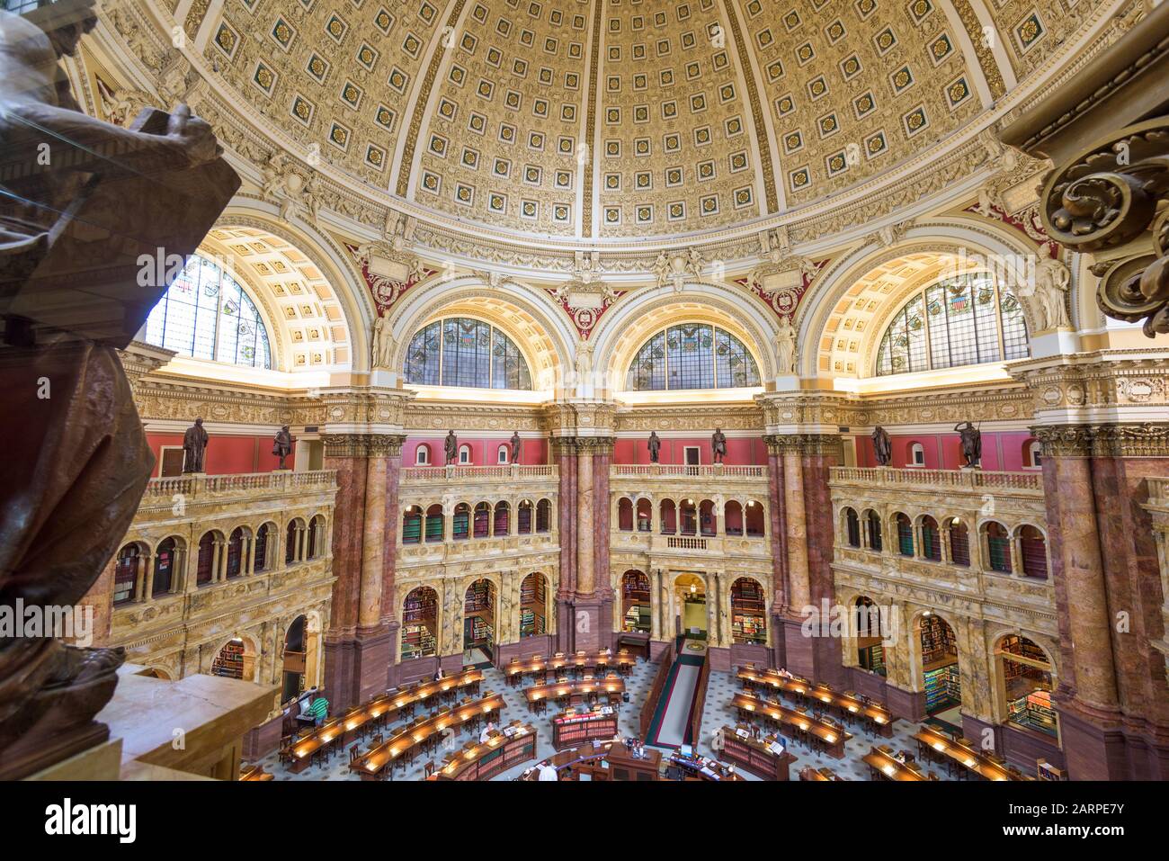 Washington - 12 APRILE 2015: La Biblioteca del Congresso a Washington. La biblioteca serve ufficialmente il Congresso degli Stati Uniti. Foto Stock