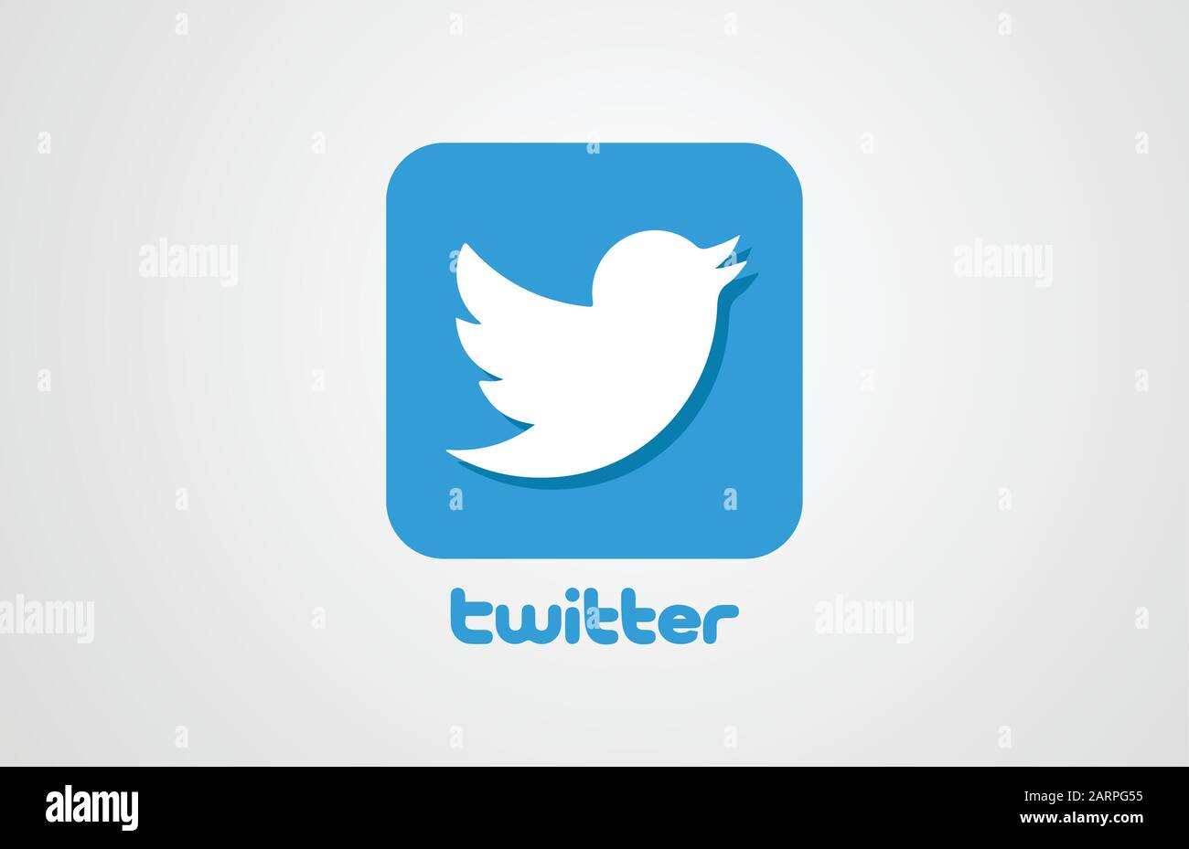 bird twitter social media icona corporate business logo design per l'azienda. Logotipo di identità della tecnologia o dei media Illustrazione Vettoriale