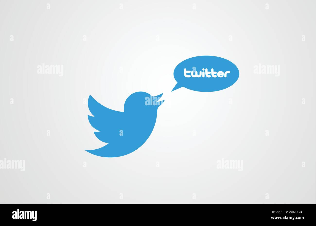 blue bird twitter social media icona corporate business logo design per l'azienda. Logotipo di identità della tecnologia o dei media Illustrazione Vettoriale