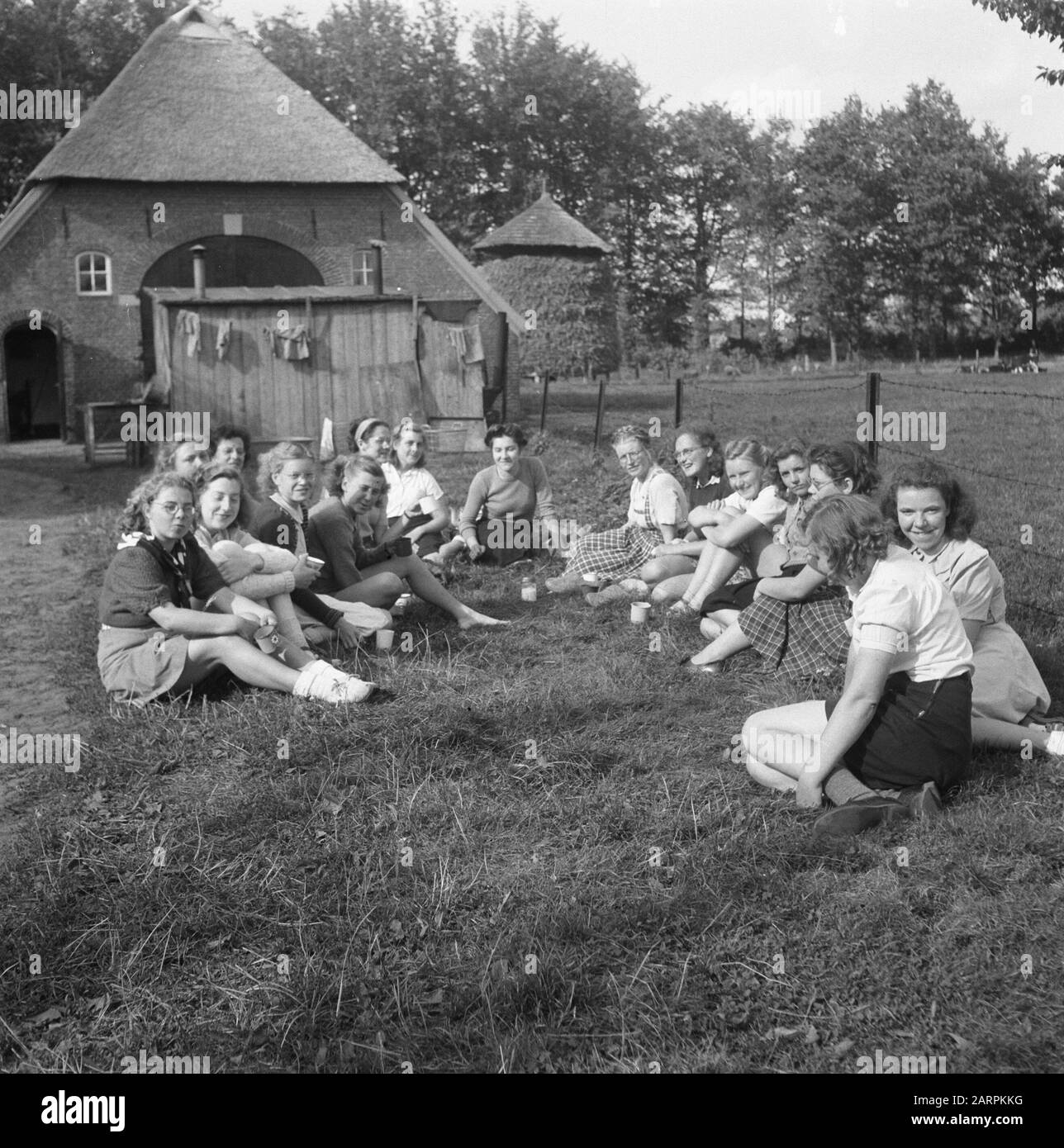Vcjc-Kamp Vorden Data: 24 Agosto 1948 Località: Gelderland, Vorden Foto Stock