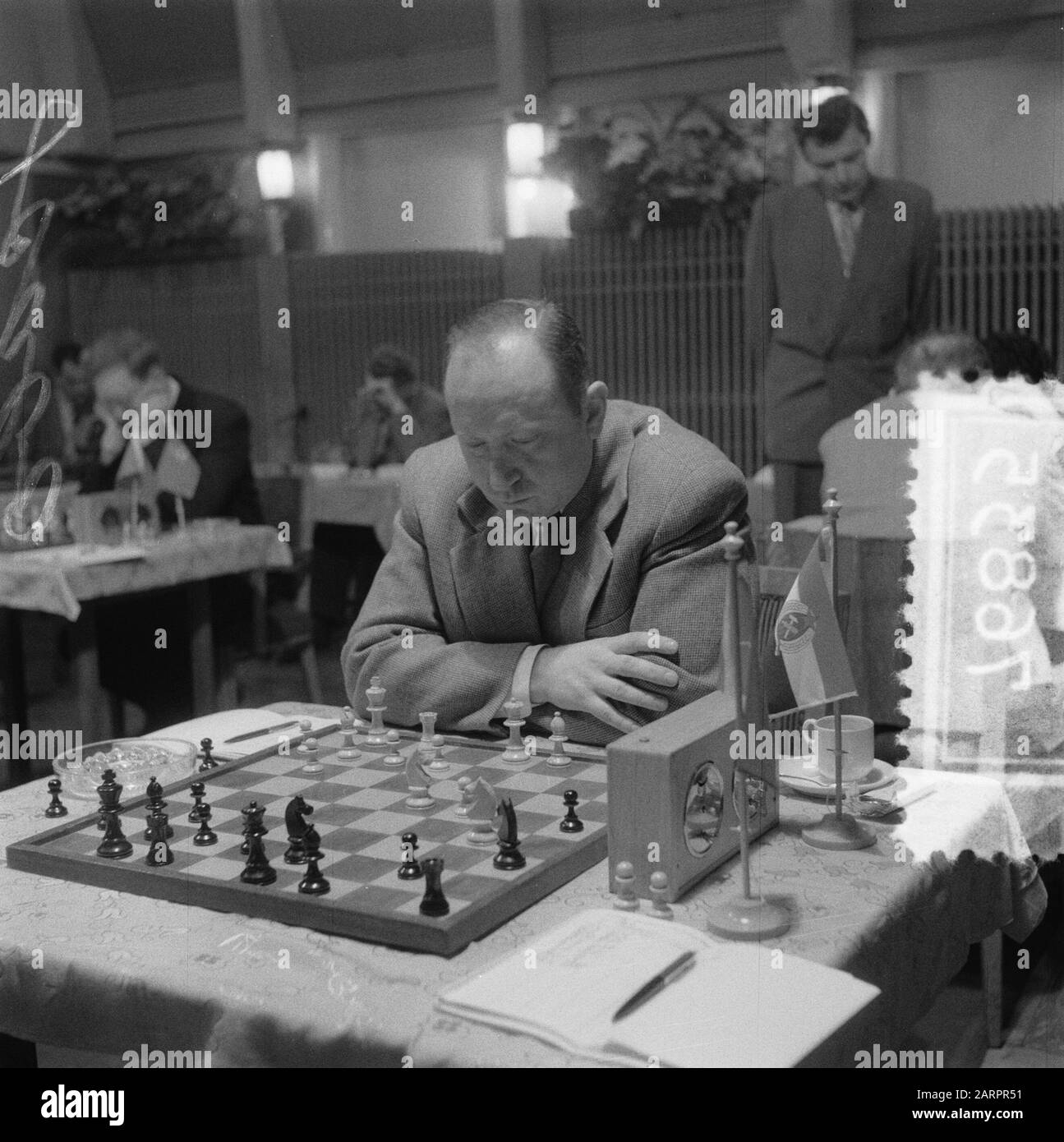 Giocatori di scacchi. Scabo Data: 9 Aprile 1956 Parole Chiave: Giocatori di scacchi Foto Stock