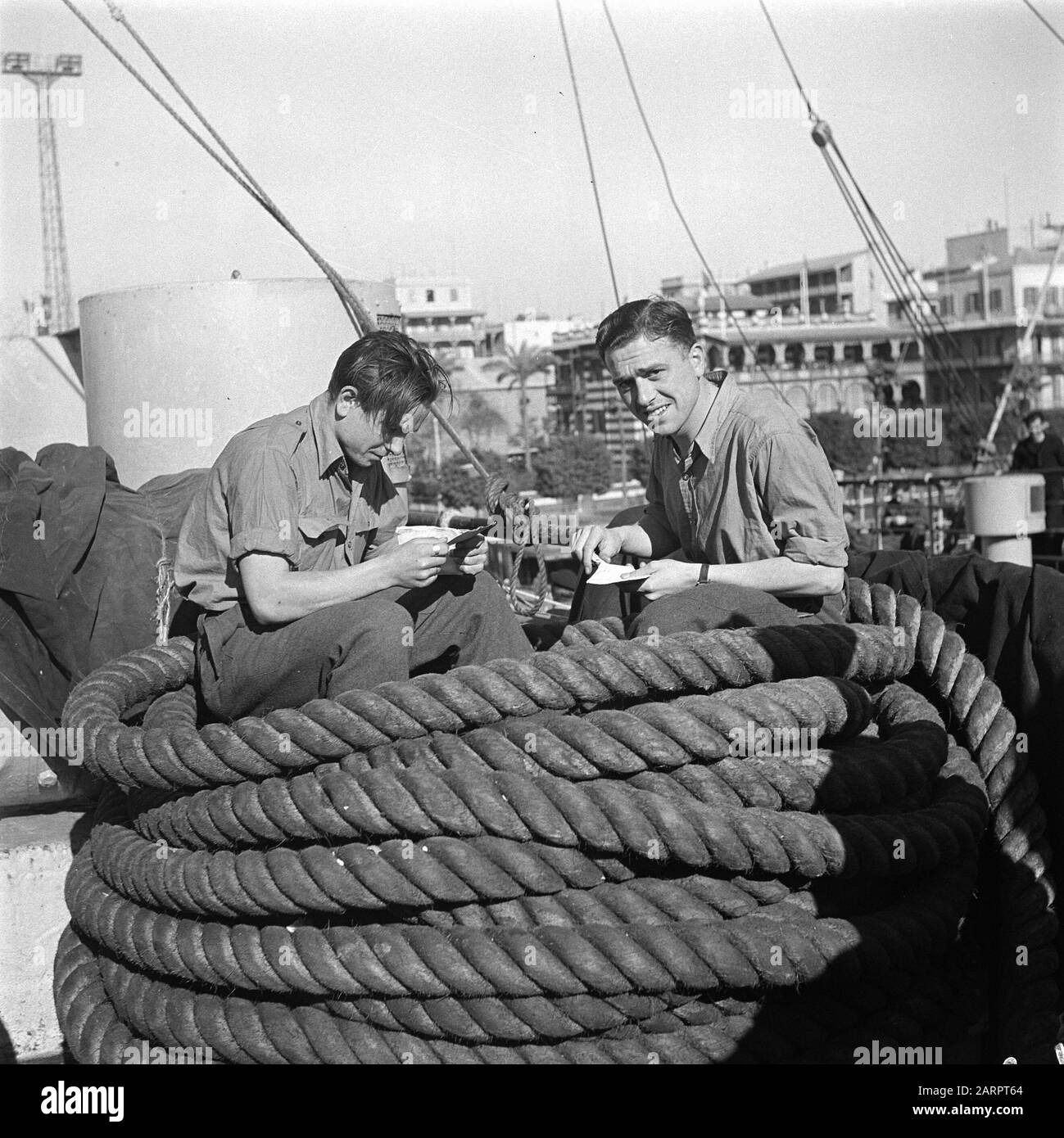 Fotografie New Holland Data: 23 Marzo 1948 Località: Holland Parole Chiave: Crew Foto Stock