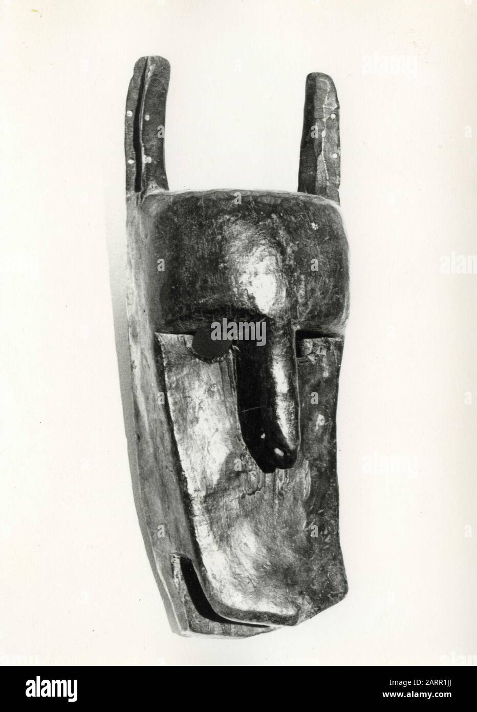 Maschera tribale in legno Bambara africana, Mali 1950s Foto Stock