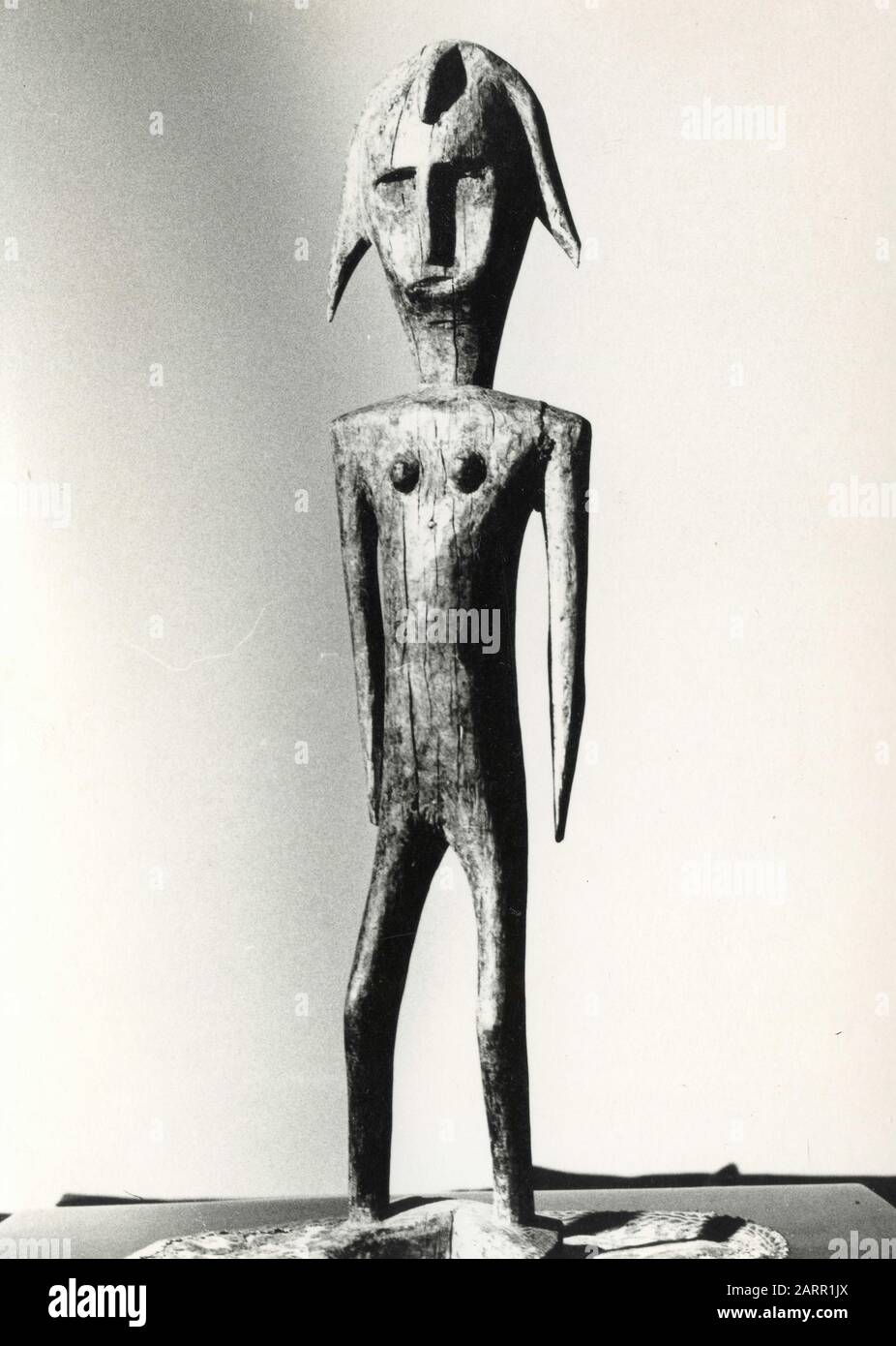African Bambara Tribal legno ancestor figura scultura, Mali 1950s Foto Stock