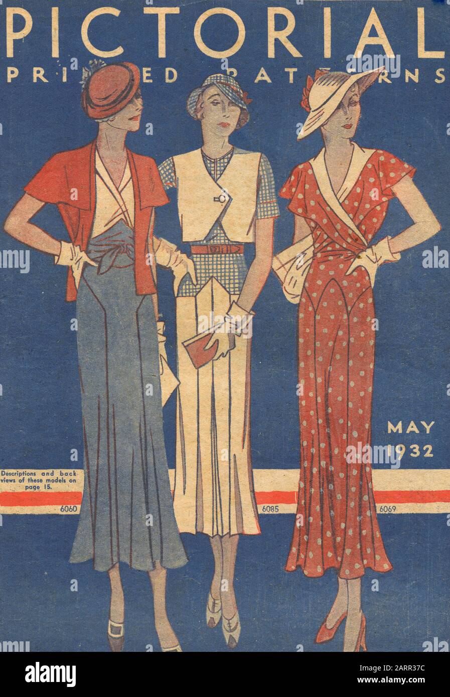 Donna moda sulla copertina della rivista Pittorica, maggio 1932 Foto Stock