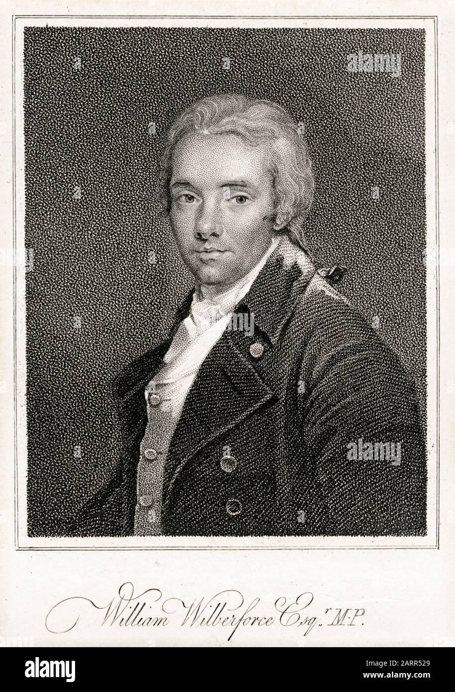 William Wilberforce (1759-1833), politico britannico, abolizionista anti-schiavo, ritratto stampa circa 1778 Foto Stock