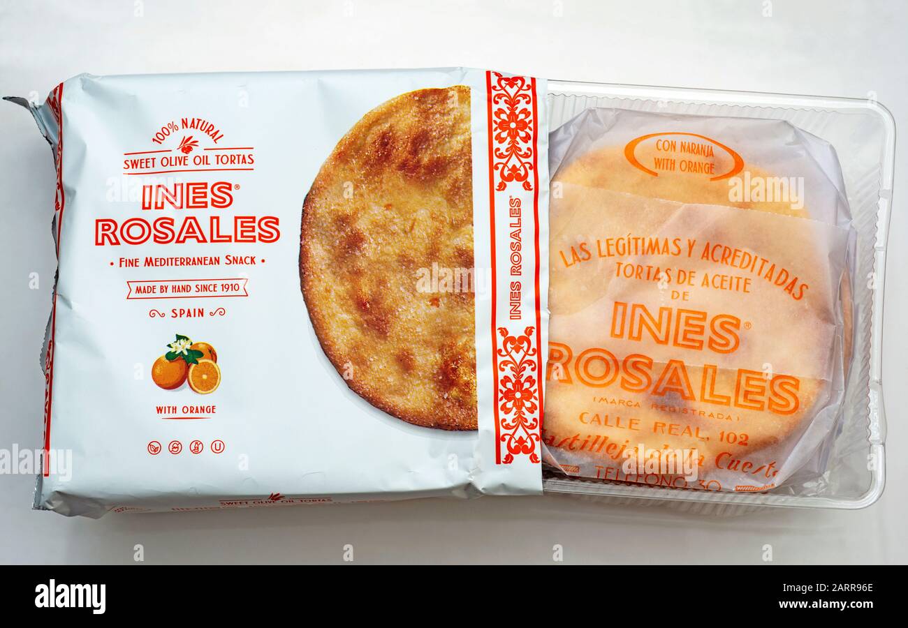 100% tortas naturali di olio dolce di oliva Foto Stock