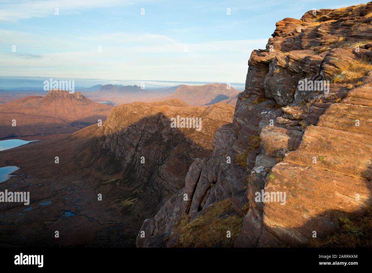 Vista Da Sgurr An Fhidhleir, Coigach, Highland Scotland Foto Stock