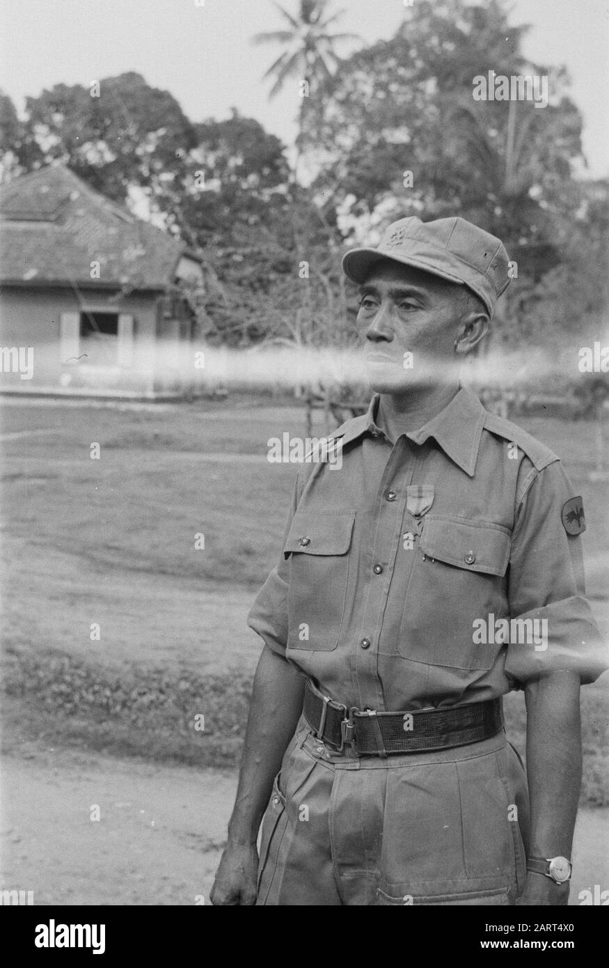 Soldier Vulke (Medan) Annotazione: Ha ricevuto la Croce di bronzo a Medan il 31 marzo 1947 per le sue operazioni nel marzo 1942 durante l'invasione giapponese di Sumatra Est Data: Marzo 1947 Località: Indonesia, Indonesia, Medan Foto Stock