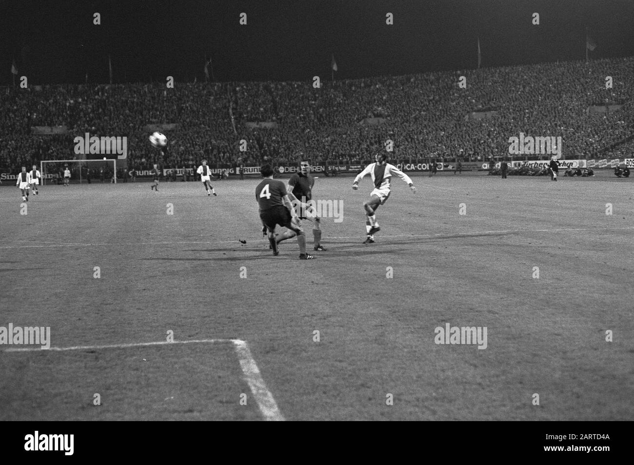 Partita di calcio Nuremberg Ajax: 1-1 momento della partita Data: 18 Settembre 1968 Località: Germania, Norimberga Parole Chiave: Calcio Foto Stock