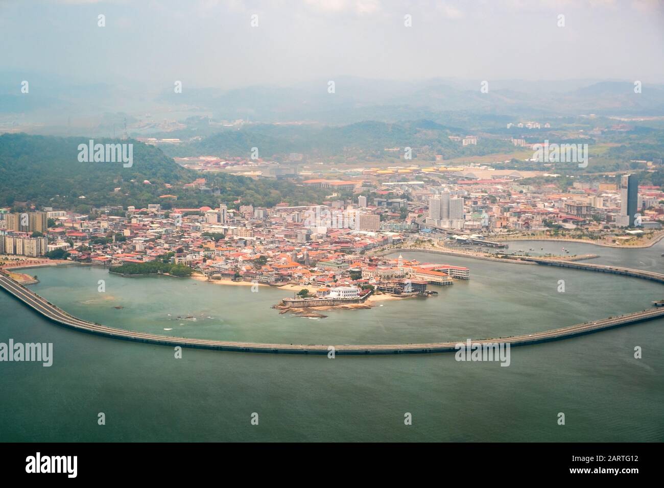Casco Viejo, città vecchia di Panama City aerea del quartiere storico - Foto Stock