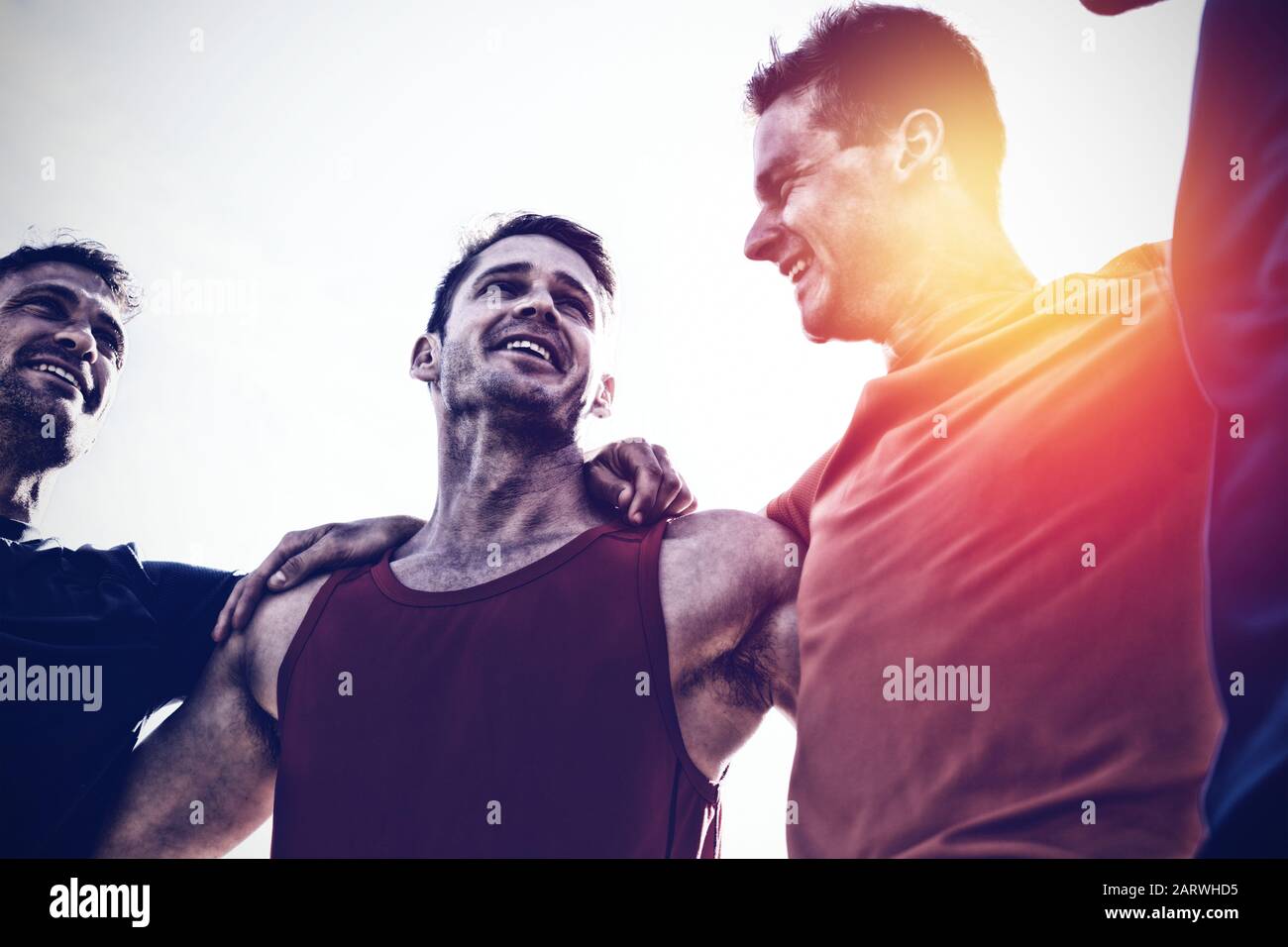 Uomini motivanti per lo sport Foto Stock