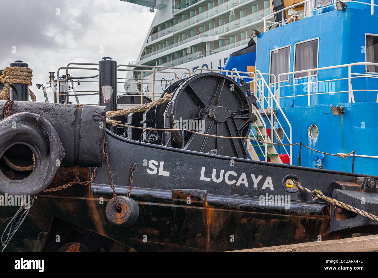 Sl Lucaya Tugboat Su Bonaire Foto Stock