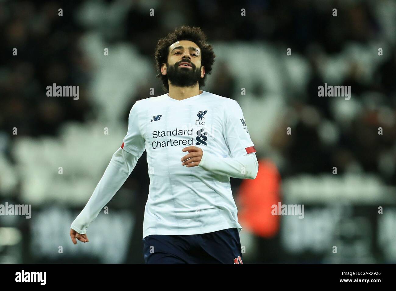 Londra, INGHILTERRA - GENNAIO 29TH Mohamed Salah di Liverpool dopo il fischio finale della Premier League tra West Ham United e Liverpool allo stadio di Londra, Stratford Mercoledì 29th Gennaio 2020. (Credit: Leila Coker | MI News) La Fotografia può essere utilizzata solo per scopi editoriali di giornali e/o riviste, licenza richiesta per uso commerciale Credit: Mi News & Sport /Alamy Live News Foto Stock