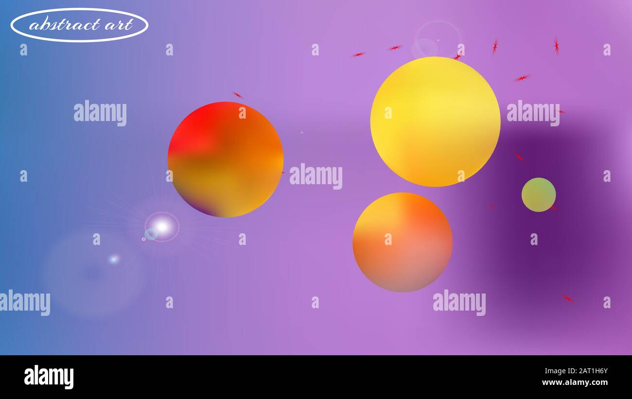 Sfondo a tema Super star. Creativi ad alta risoluzione e freschi. Illustrazione, texture. Stelle, pianeti, segni. Universo colorato spazio sfondo tema. Illustrazione Vettoriale