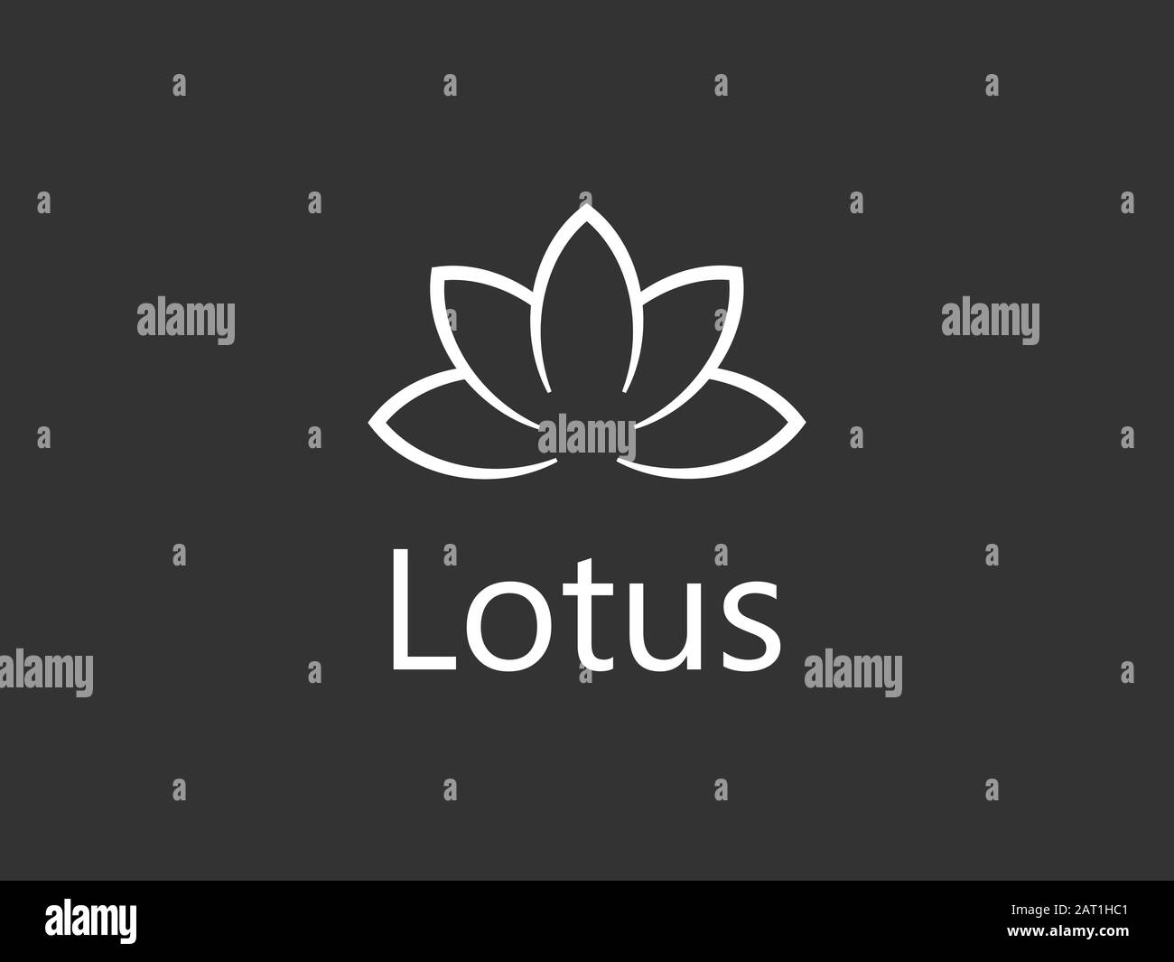 Fiore, icona lotus. Illustrazione vettoriale, design piatto. Illustrazione Vettoriale