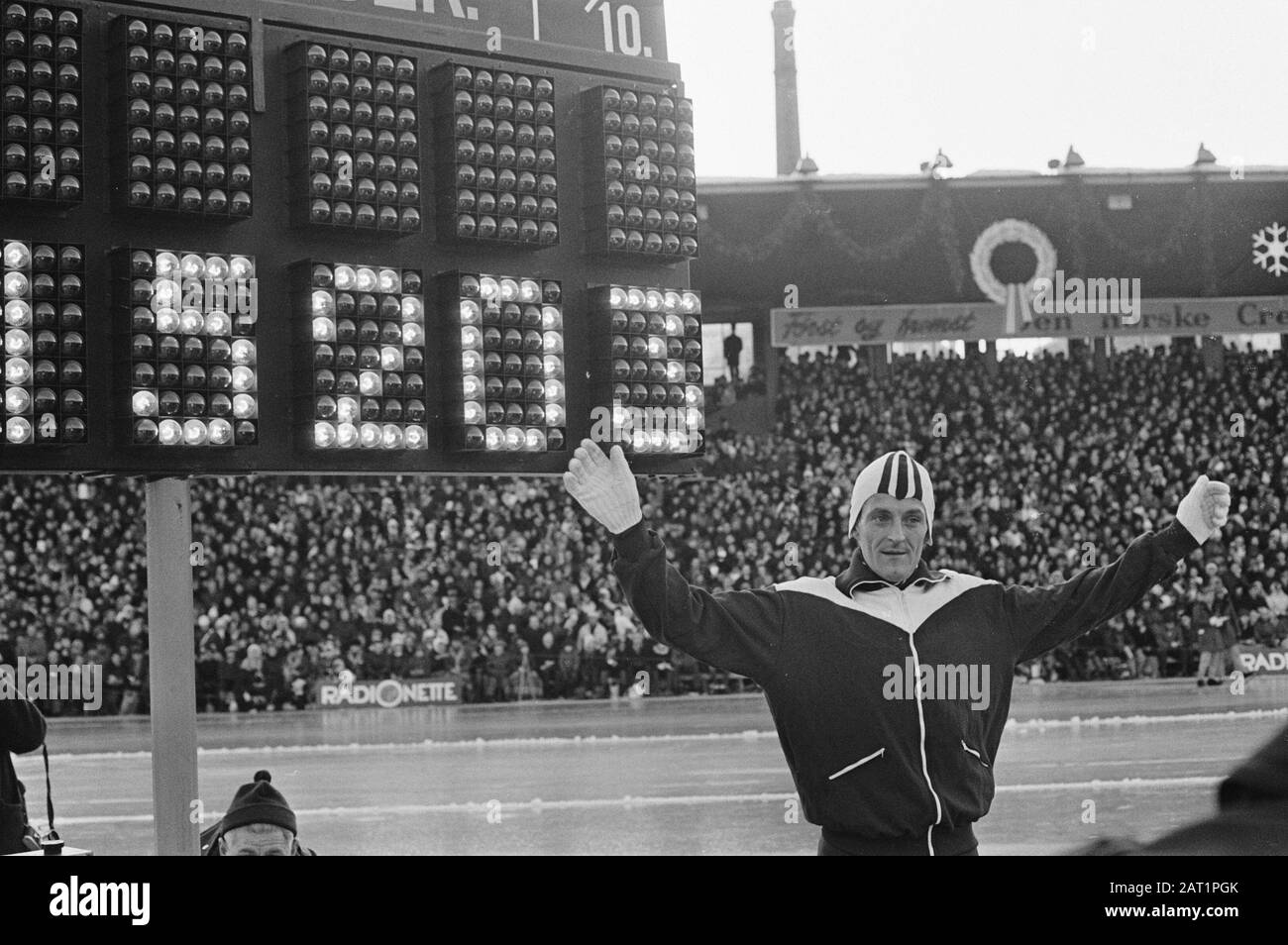 European Skating Championships A Oslo, Maier 15.20.3 World Record Data: 28 Gennaio 1968 Luogo: Oslo Parole Chiave: Skatschampies, Record Mondiali Foto Stock