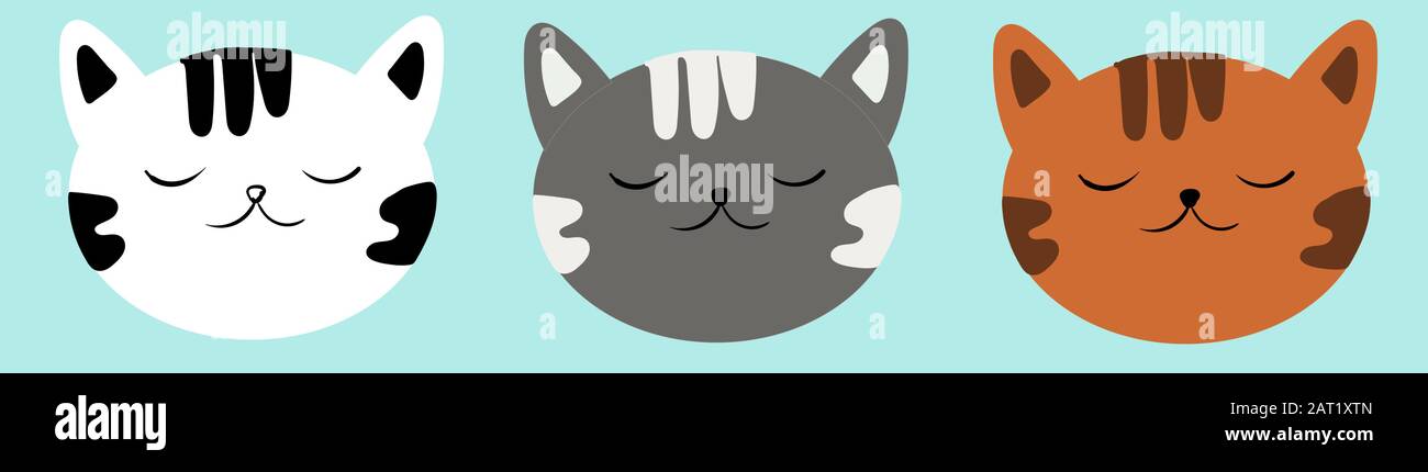 serie di guarnizioni delle facce. Illustrazione cute per i vostri bambini. Illustrazione Vettoriale