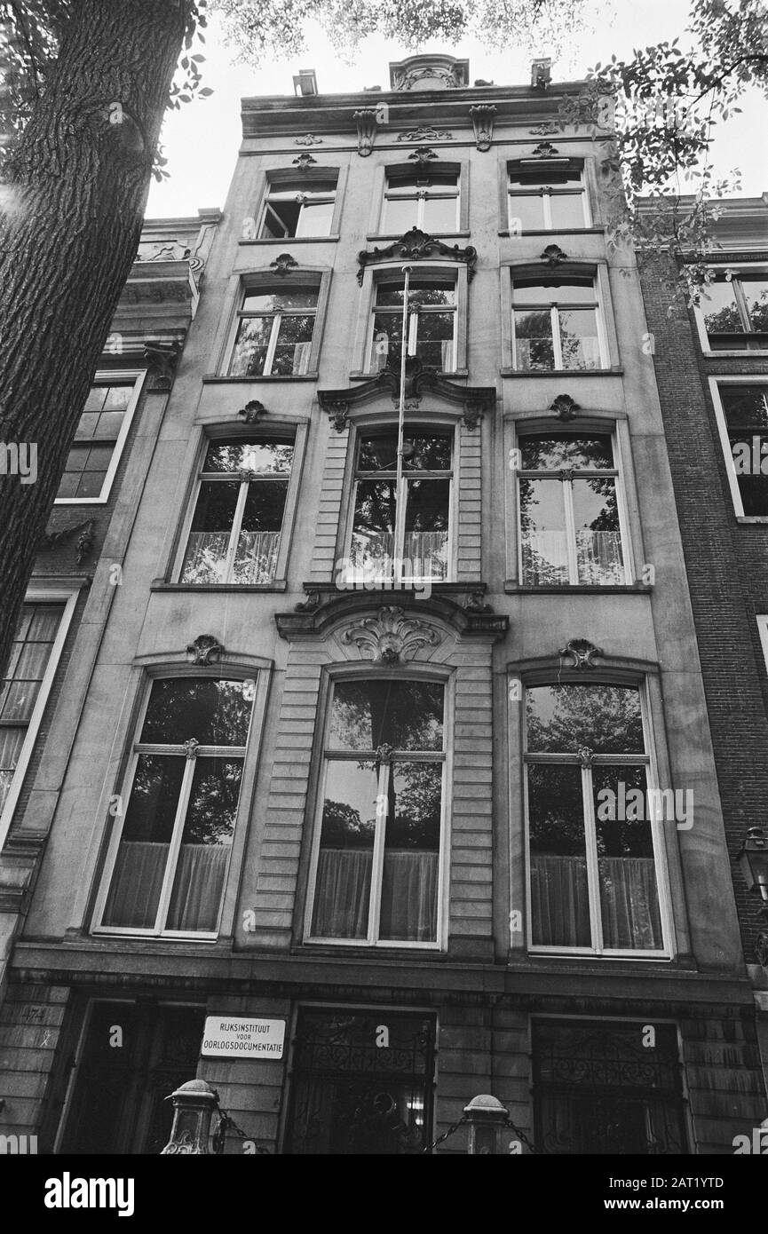 Esterno National Institute For War Documentation, Commissionato Ministero Istruzione E Scienza Data: 12 Luglio 1978 Parole Chiave: Rijksinstituten Foto Stock