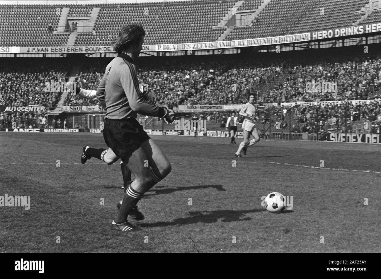 Feijenoord Contro Go Ahead Eagles 4-2; Game Moments Data: 21 Marzo 1976 Parole Chiave: Sport, Football Institution Nome: Feyenoord, Go Ahead Eagles Foto Stock