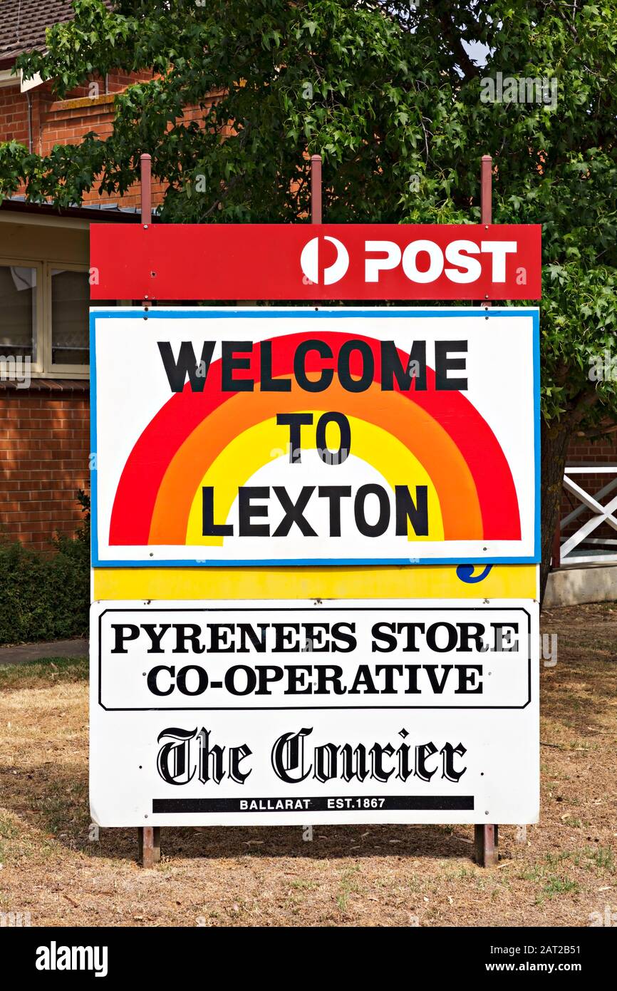 Lexton Australia / Australia Post Office And General Store A Lexton Victoria Australia. Lexton è una piccola città situata a circa 160 chilometri a nord ovest Foto Stock