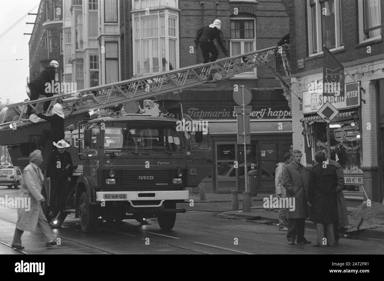 Perdite Di Gas In Van Woustraat Amsterdam Data: 13 Dicembre 1988 Località: Amsterdam, Noord-Holland Nome Personale: Van Woustraat Foto Stock