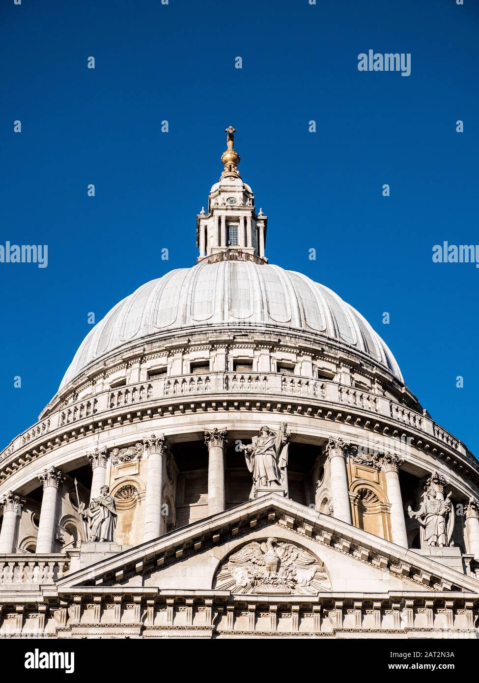 London Landmark, St Pauls Cathedral, City Of London, London, England, Uk, Gb. Foto Stock