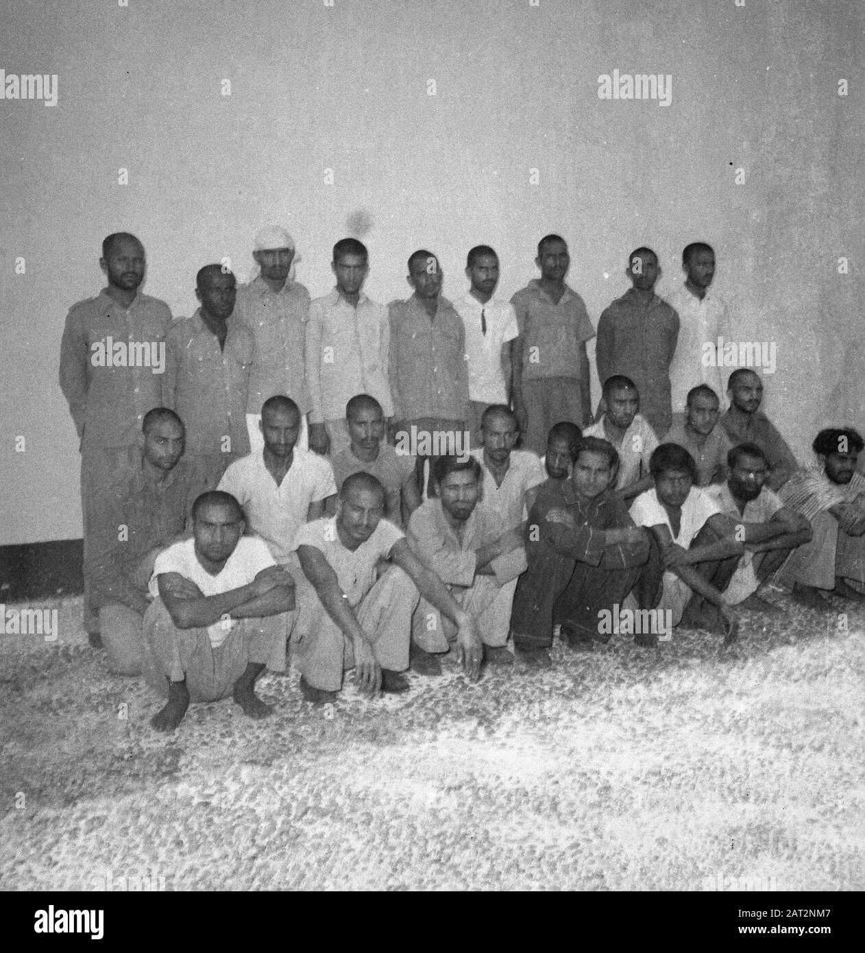Prigione. Gruppo di deserters indiani britannici Data: Agosto 1947 luogo: Indonesia, Indie orientali olandesi Foto Stock
