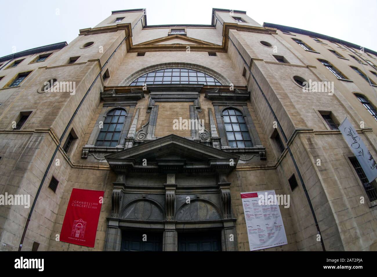 Porta della Cappella della Trinità - Chapelle de la Trinité, scuola superiore Ampere, Lione, Rodano, REGIONE AURA, Francia Foto Stock