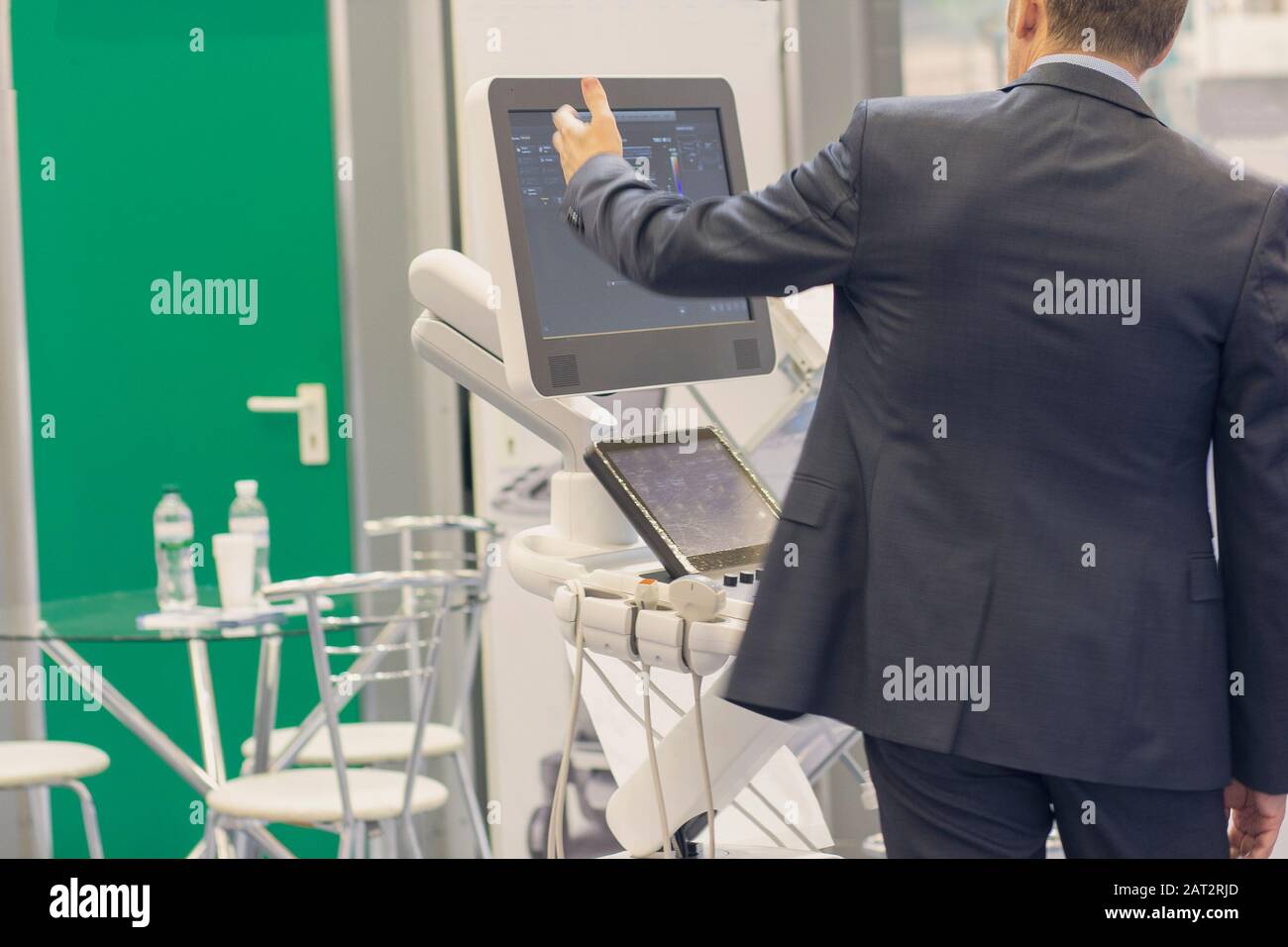 Attrezzature mediche nella sala espositiva. Medicina Foto Stock