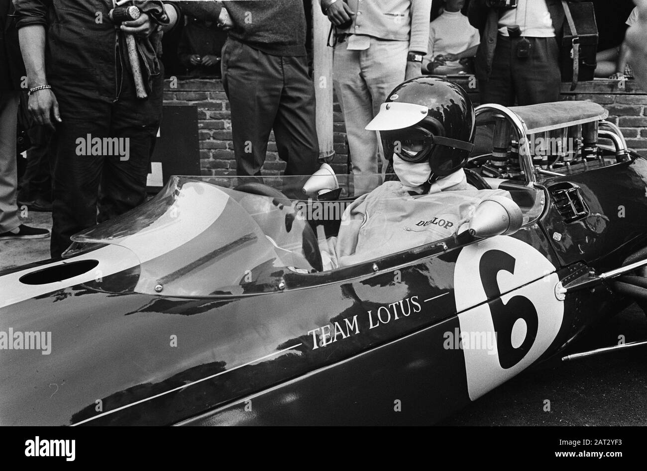 Grand Prix van Zandvoort, Jim Clark (Team Lotus) per la data di inizio: 18 luglio 1965 Località: Noord-Holland, Zandvoort Parole Chiave: Motorsport, Gare Nome personale: Clark, Jim Foto Stock