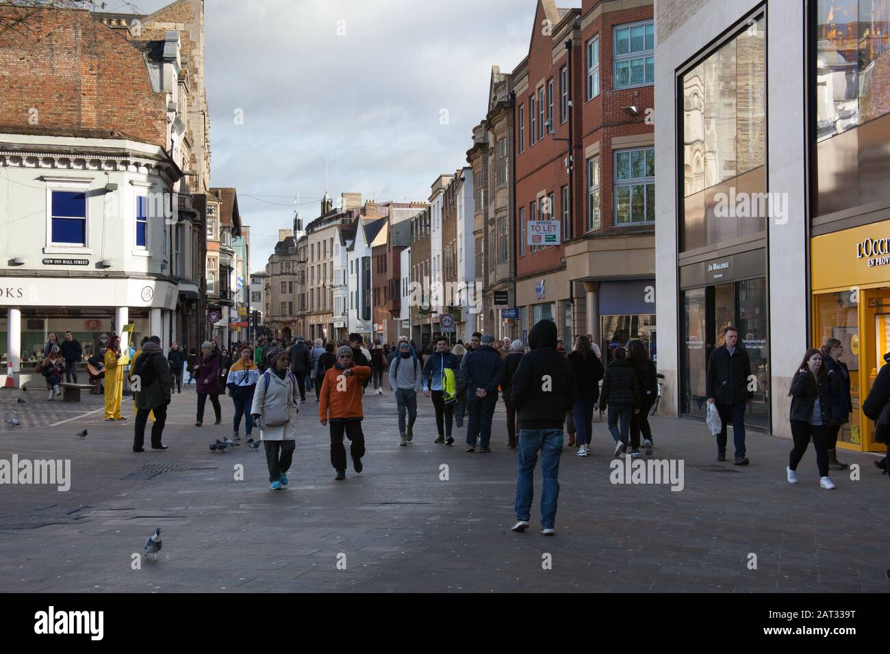 Queen Street a Oxford, Regno Unito Foto Stock