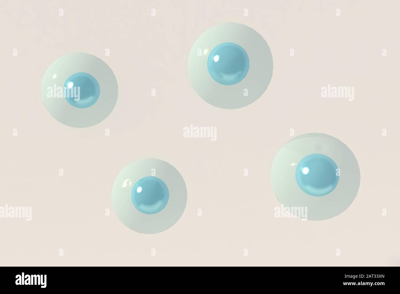 Il rendering 3D della biologia cellulare si occupa della più piccola unità di vita. Foto Stock