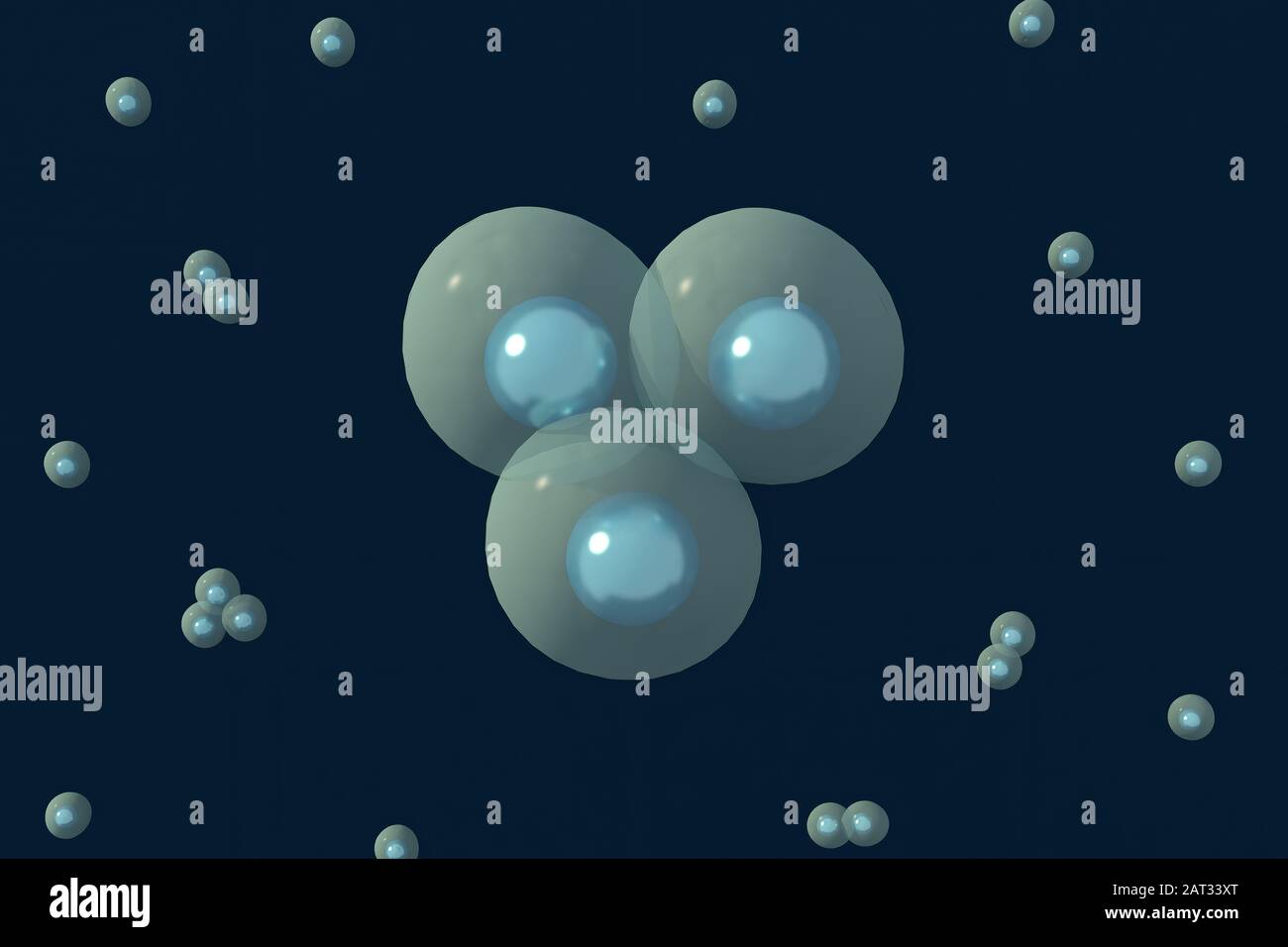 Il rendering 3D della biologia cellulare si occupa della più piccola unità di vita. Foto Stock