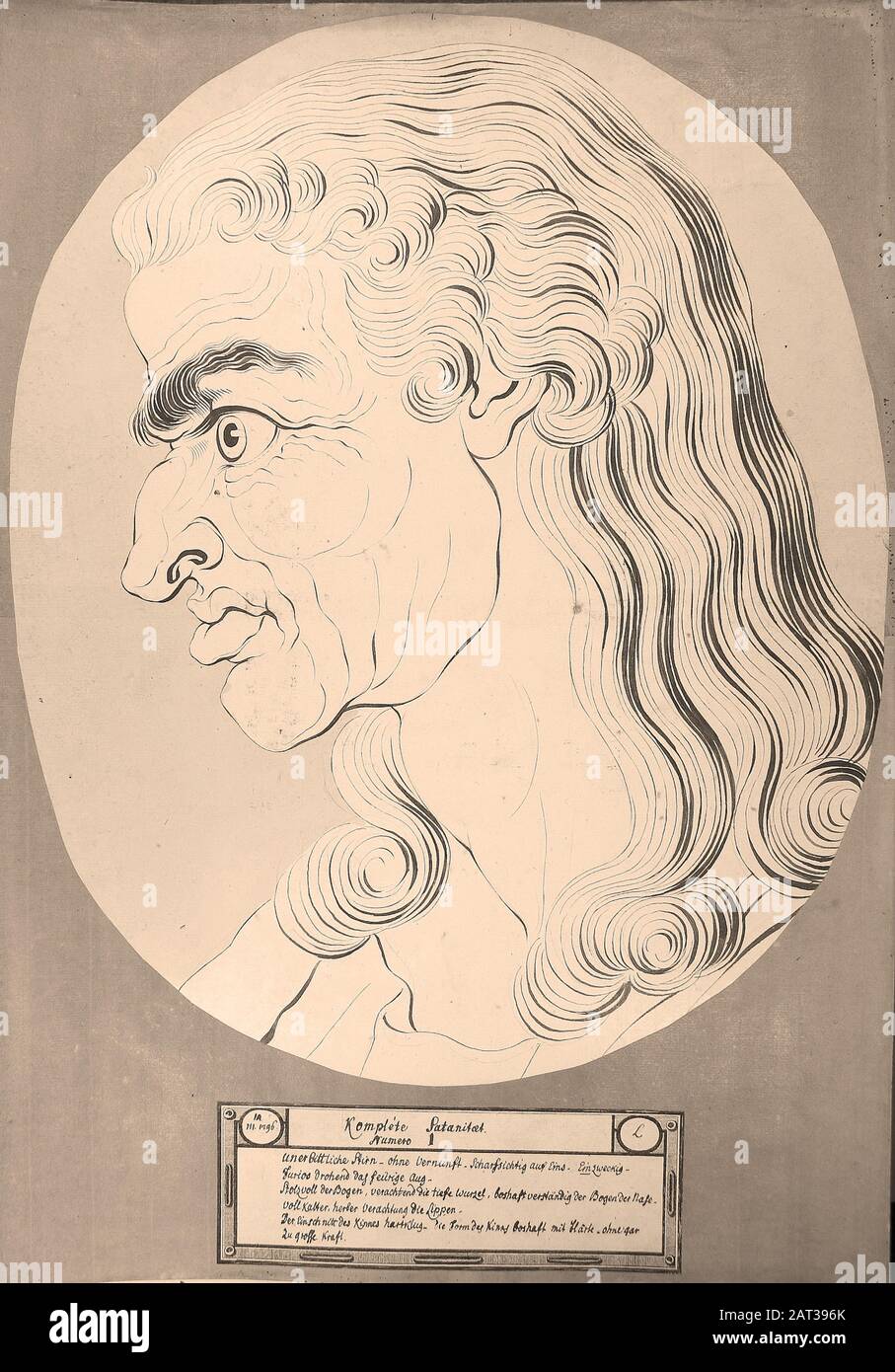 Completamente satanico - Dal lessico Fisiognomico di Johann Kaspar Lavater, 18 ° secolo Foto Stock