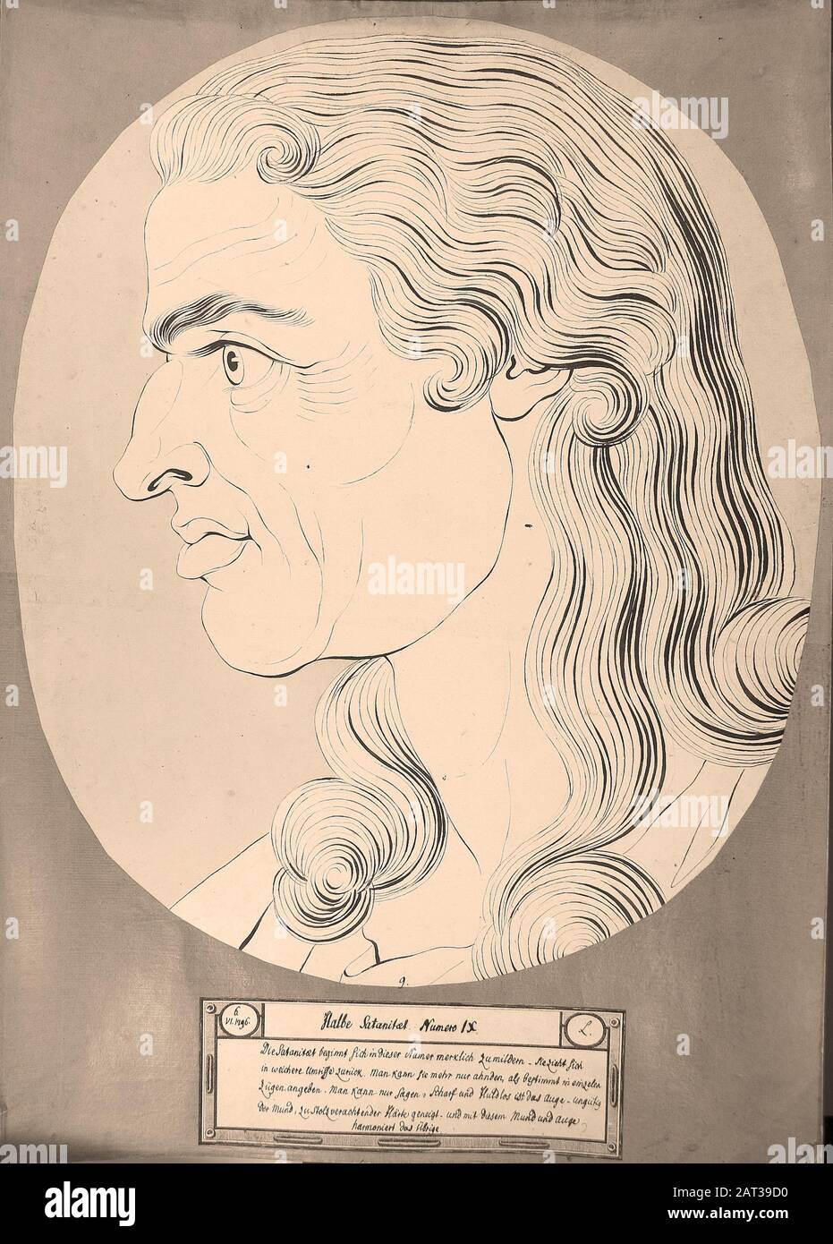 Metà-Satanic - Dal lessico Fisionomico di Johann Kaspar Lavater, 18 ° secolo Foto Stock