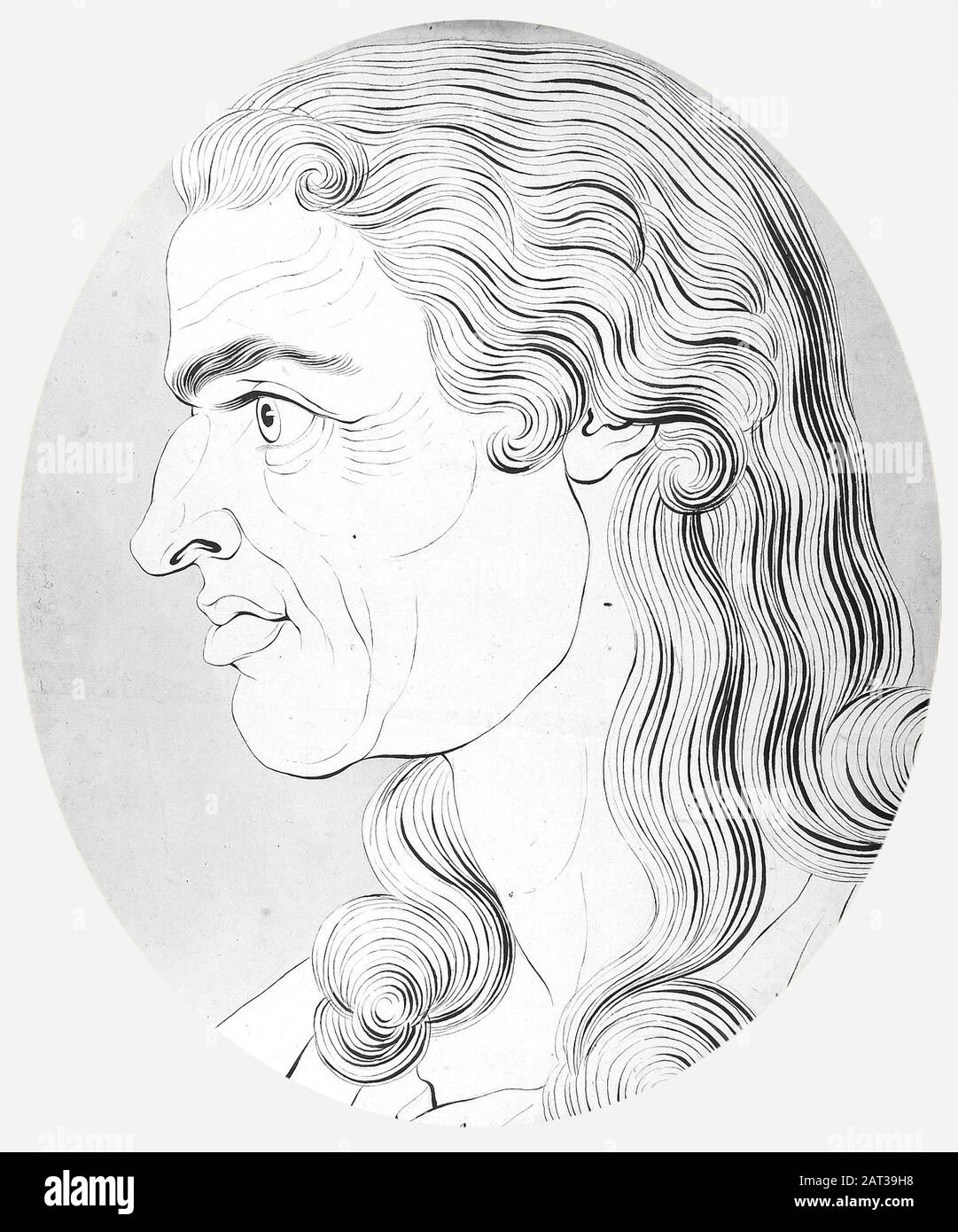 Mezza satanica - lessico Fisionomico del 18° secolo Foto Stock