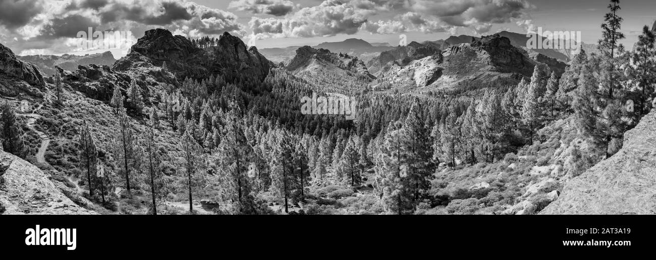 Paesaggio vulcanico di Gran Canaria, Isole Canarie. Foto Stock