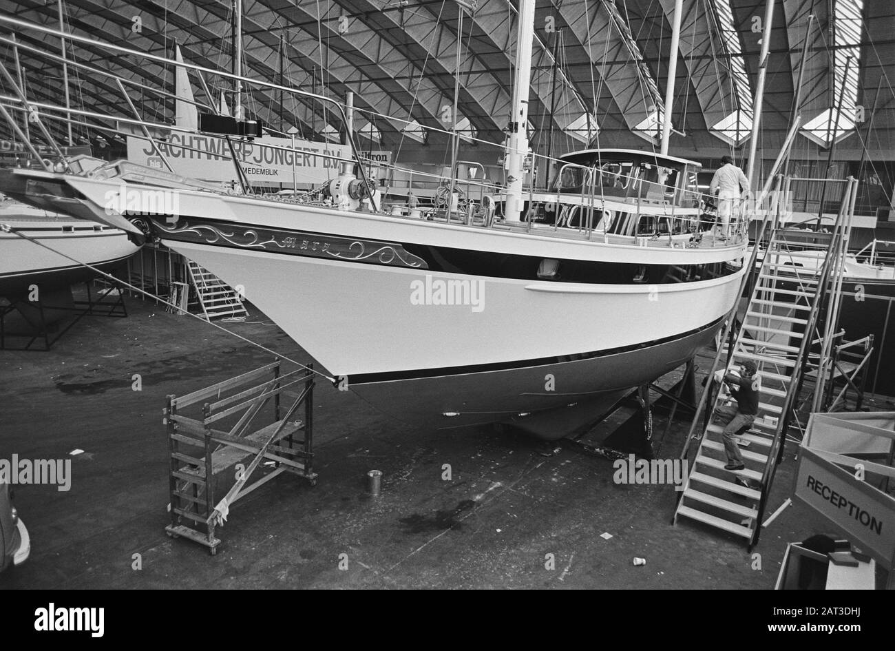 Hiswa dal 13-03 al 22-03 ad Amsterdam RAI, la nave più costosa di Hiswa, un motorsailor Data: 11 Marzo 1981 Località: Amsterdam, Noord-Holland Parole Chiave: Navi, mostre Nome dell'istituto: HISWA Foto Stock