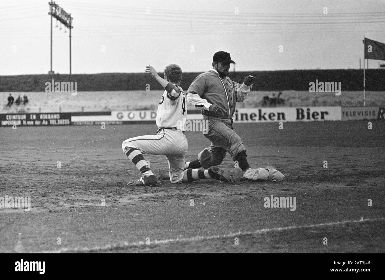 Baseball Sparta contro il resto di Rotterdam 16-6 momento del gioco Data: 4 luglio 1962 Parole Chiave: Baseball Institution Nome: Sparta Foto Stock