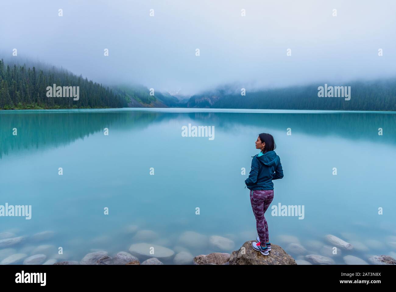 Godetevi il paesaggio Mozzafiato nel Parco Nazionale di Banff Foto Stock