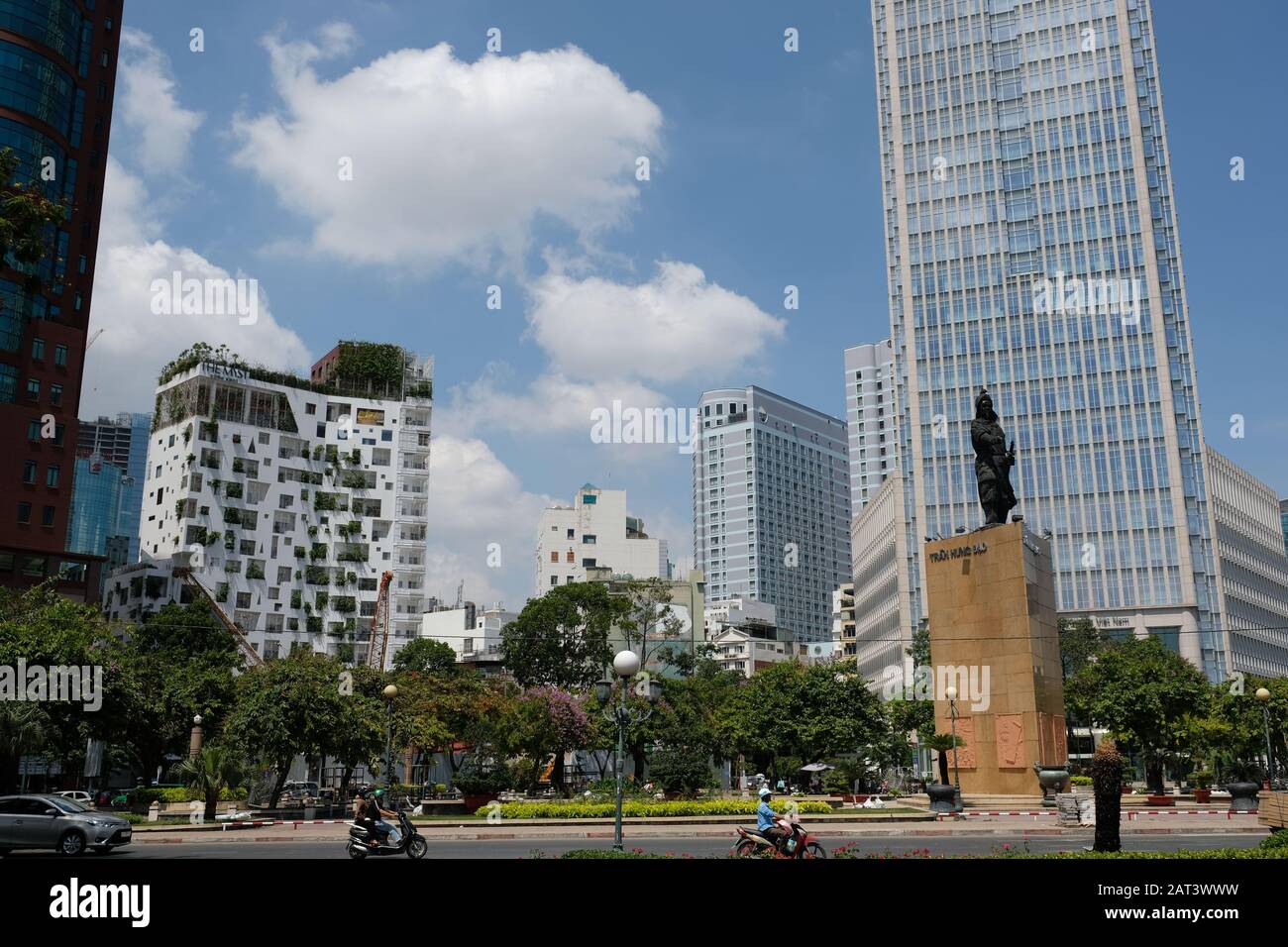 Saigon Vietnam - statua di Tran Hung Dao Foto Stock